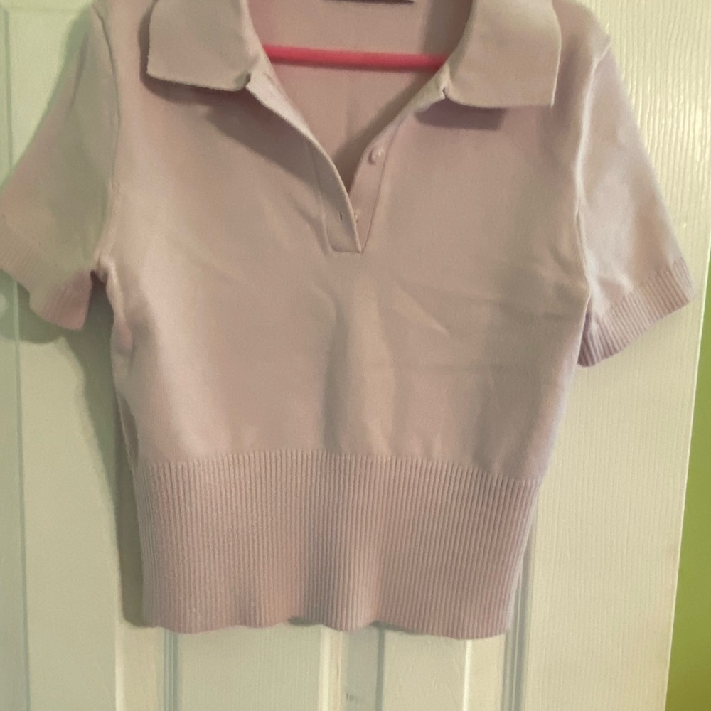 TNA Soft Pink Knit Top